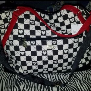 LUV Betsey Womens Rolling Weekender Travel Bag